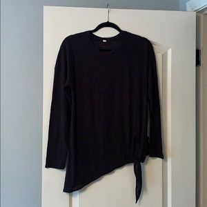 Lululemon black sheer long sleeve top